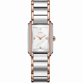 Rado Women's Diamond Watch - Integral MOP Dial Two Tone Bracelet | R20211903