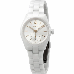 Rado Women's Quartz Watch - True Specchio Silver Tone Dial Ceramic Bracelet | R27085012