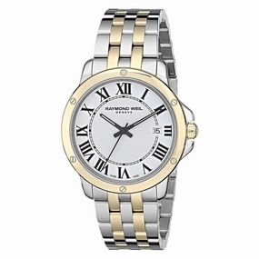 Raymond Weil Men's Bracelet Watch - Tango Silver Dial Two Tone Steel | 5591-STP-00657