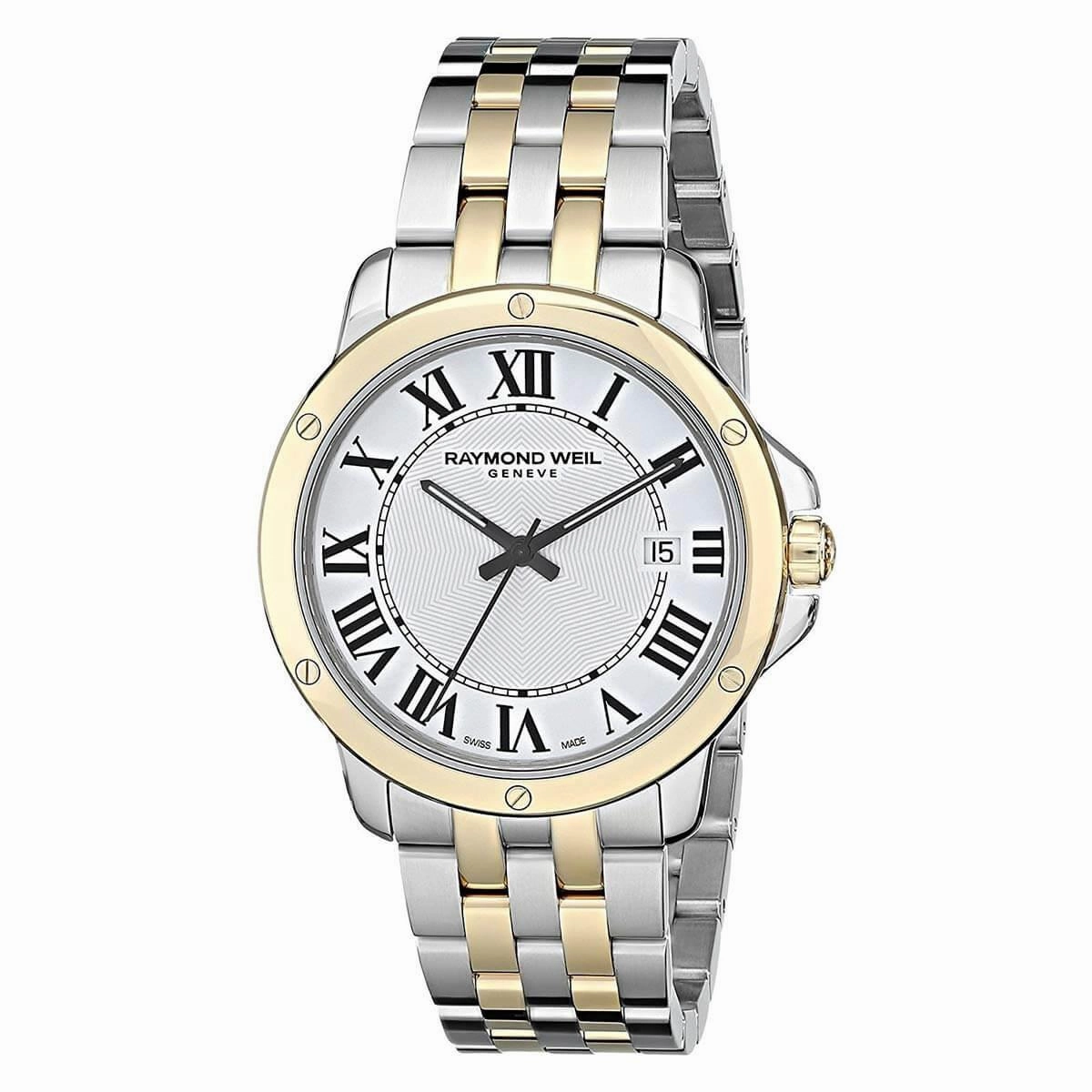 Raymond Weil Men's Bracelet Watch - Tango Silver Dial Two Tone Steel | 5591-STP-00657