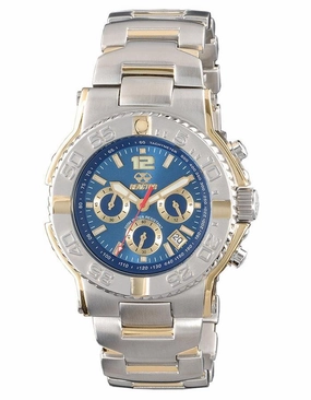 Reactor Mens Critical Mass - Swiss Quartz - Two-Tone - Chronograph - Blue Dial
