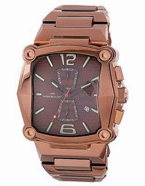 Reactor Mens Nucleus Chrono - Coffee-Plated Design - Espresso Brown Dial - Date