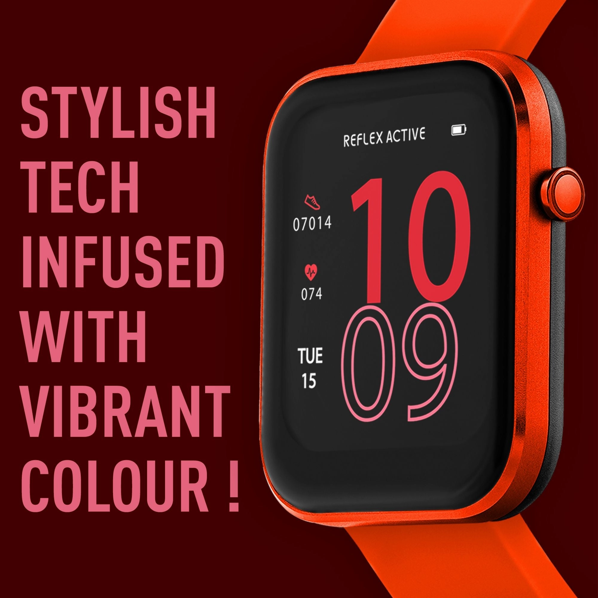 Reflex Active Series 12 Red Silicone Smartwatch RA12-2160