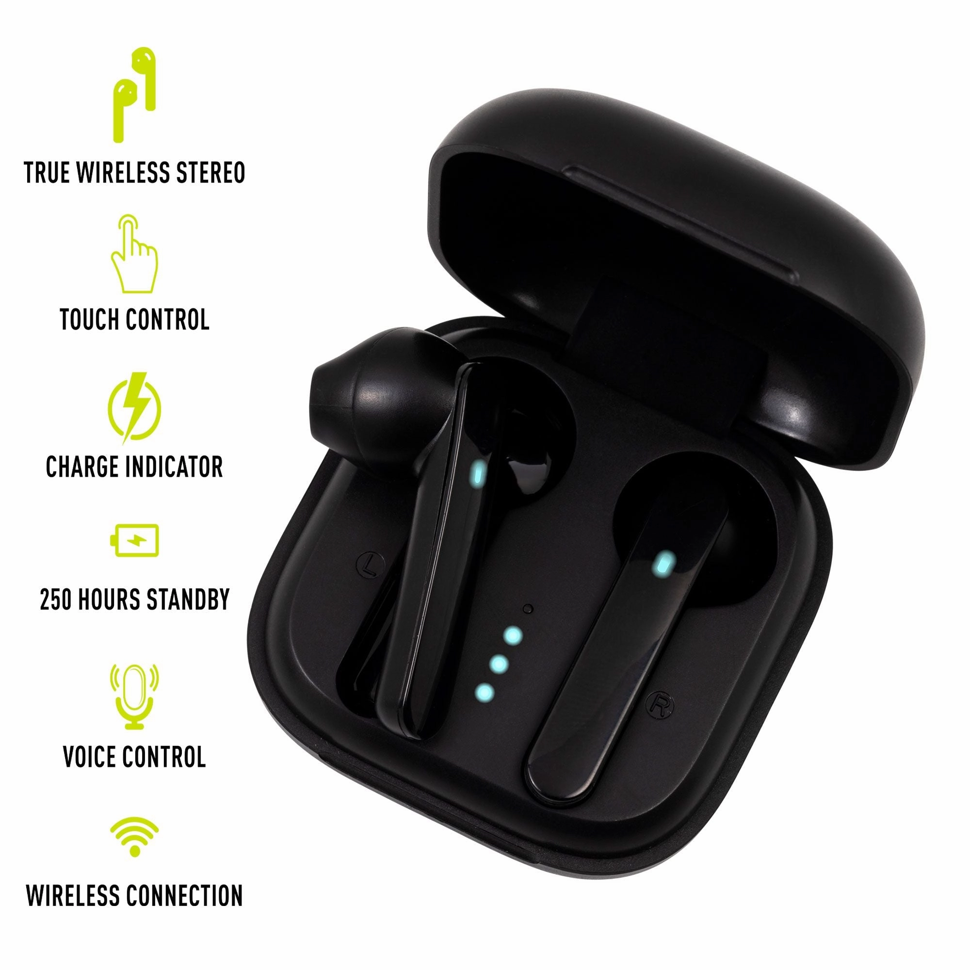 Reflex Active Series 17 Black Silicone Watch & Ear Bud Bundle RA17-2164-TWS
