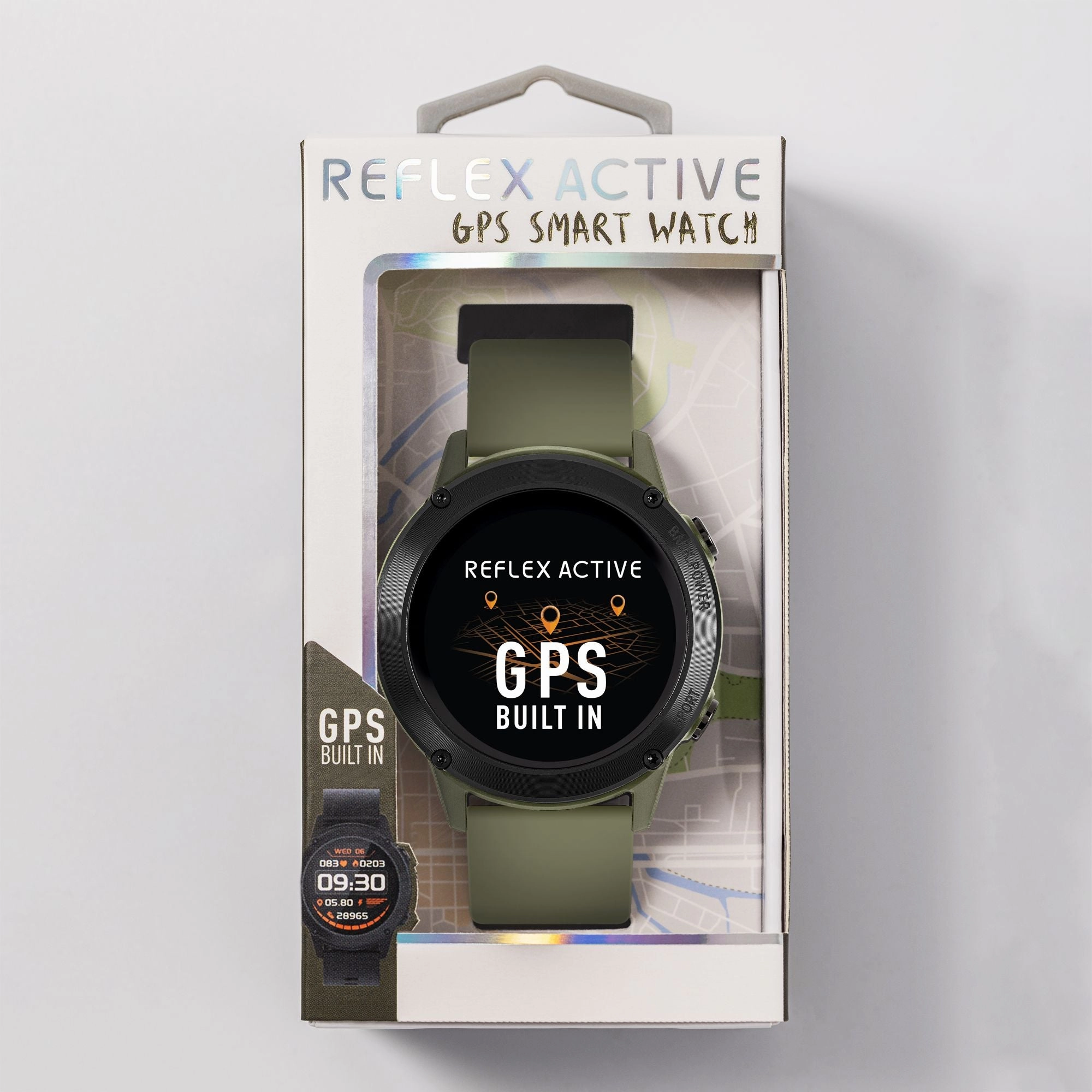 Reflex Active Series 18 Khaki Silicone Strap GPS Smart Watch