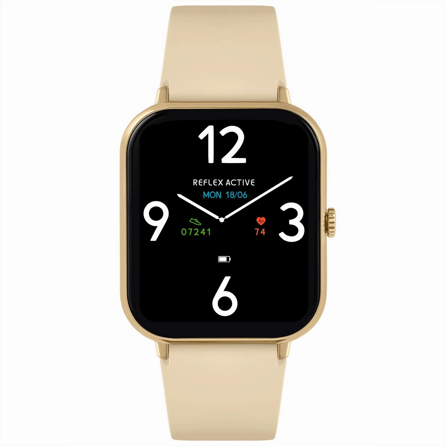 Reflex Active Series 23 Gold Case & Cream Silicone Strap Watch RA23-2172