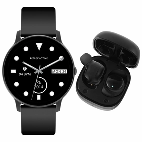 Reflex Active SERIES 36 Black Smart Watch   Earbud Set RA36-2198-TWS