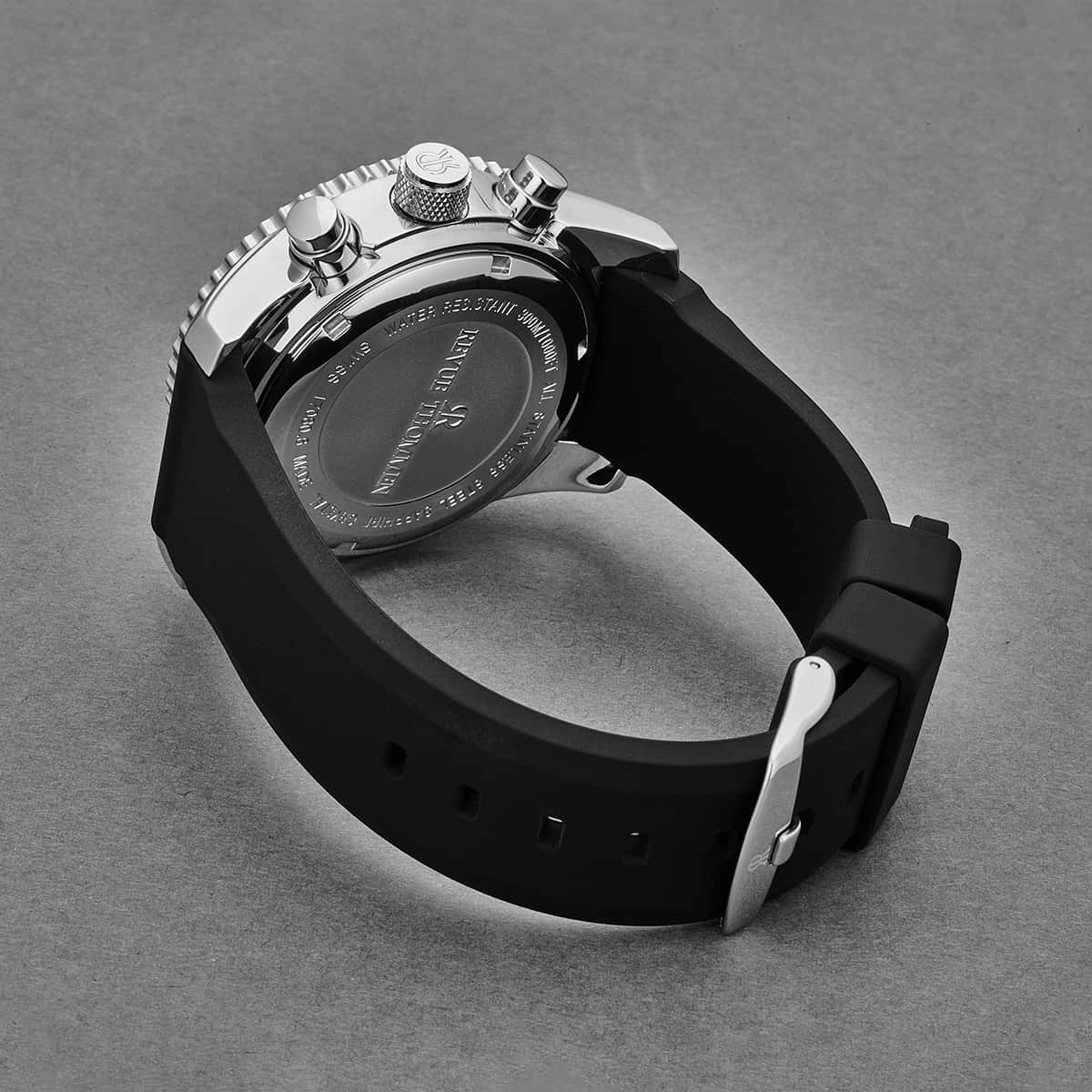 Revue Thommen Men's 17030.6533 'Divers' Blue Dial Day-Date Chronograph Rubber Strap Automatic Watch