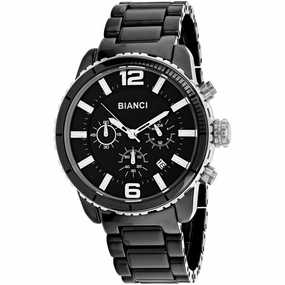 Roberto Bianci Men's Watch - Amadeo Quartz Black Dial Ceramic Bracelet | RB58750