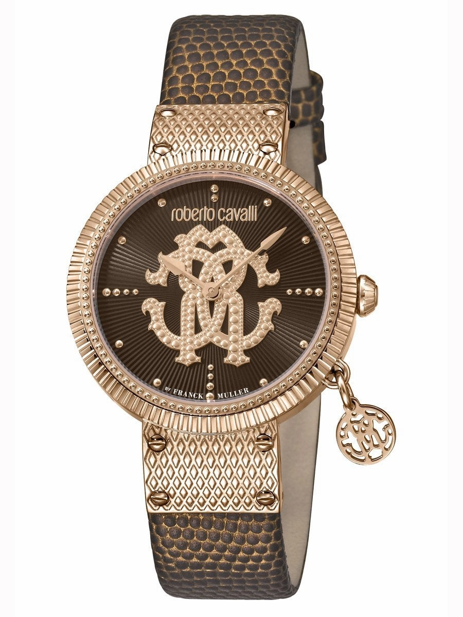 Roberto Cavalli Dotted Womens Rose Gold Watch/Bracelet Set RV1L062L0046