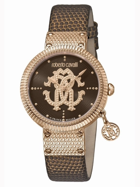 Roberto Cavalli Dotted Womens Rose Gold Watch/Bracelet Set RV1L062L0046