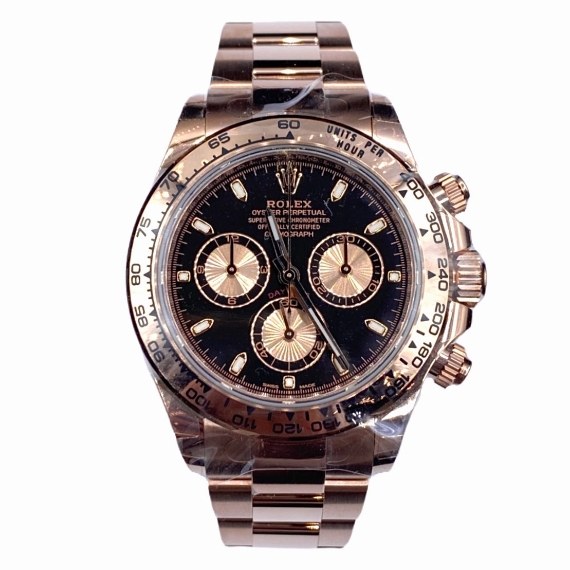 Rolex Cosmograph Daytona 40mm - Ref: 116505-0008 - Black Index Dial, 18K Rose Gold Oyster Bracelet Men's Watch