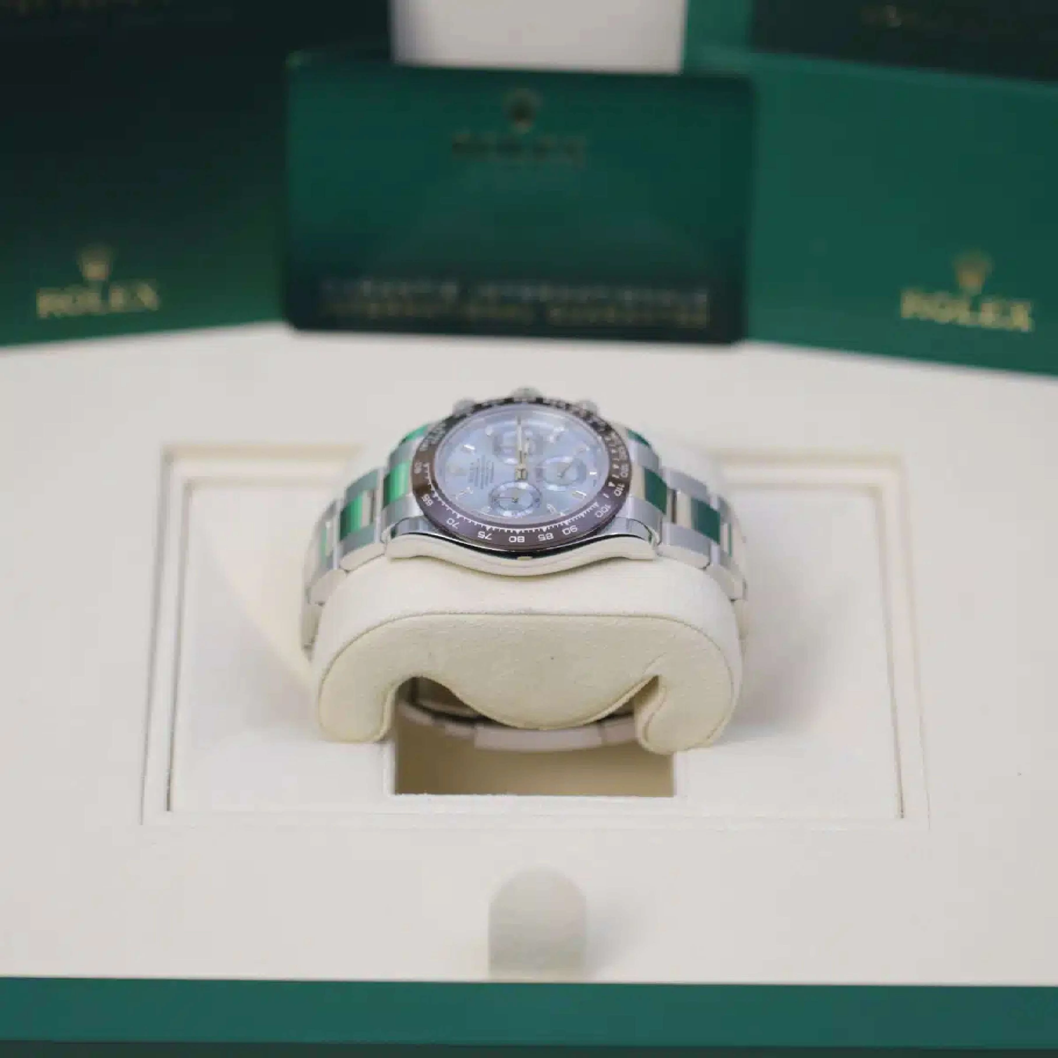 Rolex Cosmograph Daytona 40mm - Ref: 116506-0002 - Ice Blue Index Dial & Ceramic Bezel, Platinum Oyster Bracelet Men's Watch