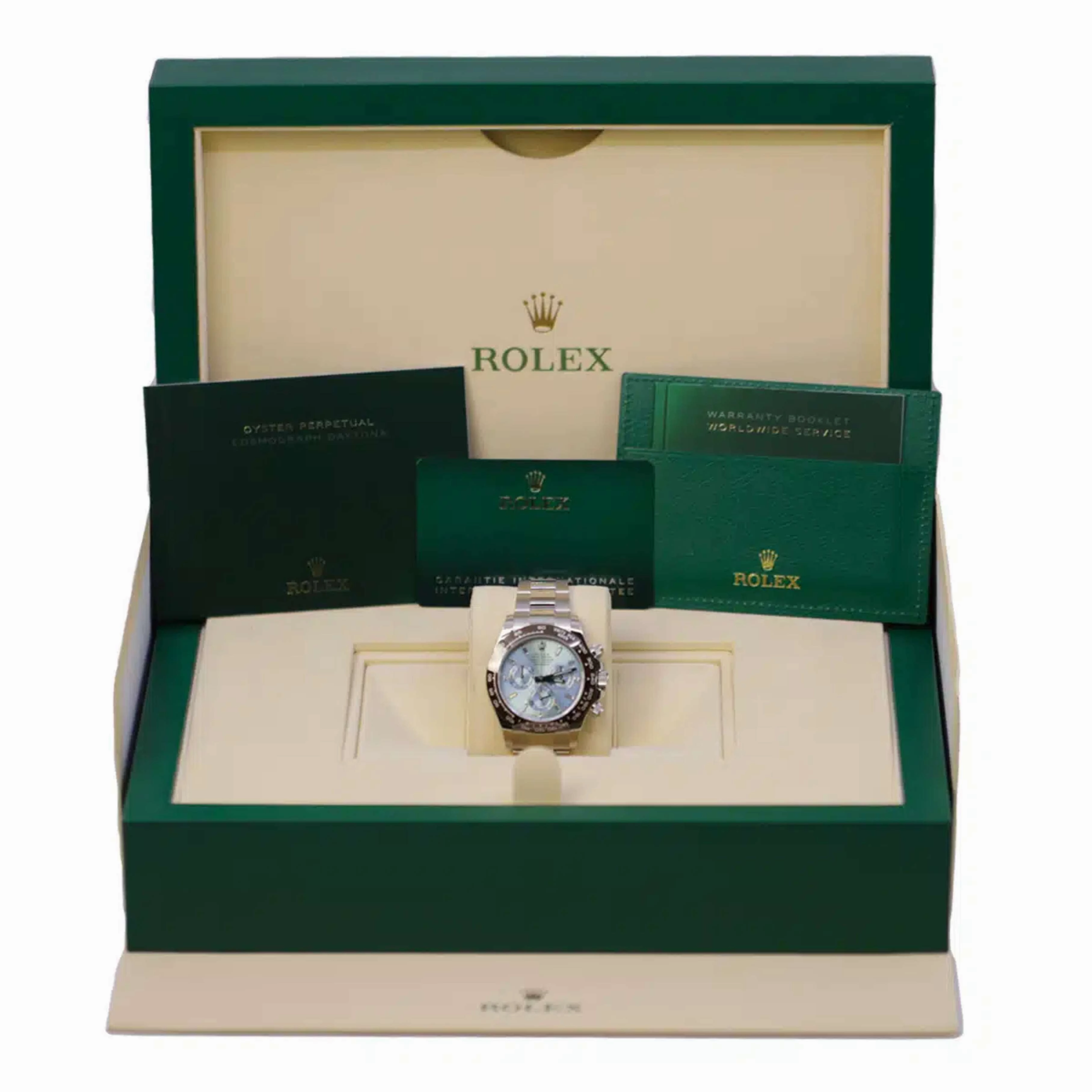 Rolex Cosmograph Daytona 40mm - Ref: 116506-0002 - Ice Blue Index Dial & Ceramic Bezel, Platinum Oyster Bracelet Men's Watch