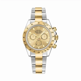 Rolex Cosmograph Daytona 40mm - Ref: 116523chs - Champagne Index Dial & Gold Bezel, Two Tone Stainless Steel & 18K Yellow Gold Oyster Bracelet Men's Watch