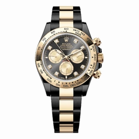 Rolex Cosmograph Daytona 40mm - Ref: 126503 - Bright Black & Champagne Diamond Dial & Gold Bezel, Two Tone Black PVD & 18K Yellow Gold Oyster Bracelet Men's Watch