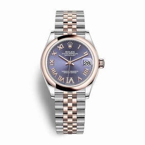 Rolex Datejust 31mm - Ref: 278241-0020 - Aubergine Purple Roman Diamond Dial, Two Tone Stainless Steel & 18K Rose Gold Jubilee Bracelet Women's Watch