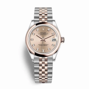 Rolex Datejust 31mm - Ref: 278241-0024 - Rose Diamond Dial, Two Tone Stainless Steel & 18K Rose Gold Jubilee Bracelet Women's Watch