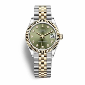 Rolex Datejust 31mm - Ref: 278273-0030 - Olive Green Diamond Dial, Two Tone Stainless Steel & 18K Yellow Gold Jubilee Bracelet Women's Watch