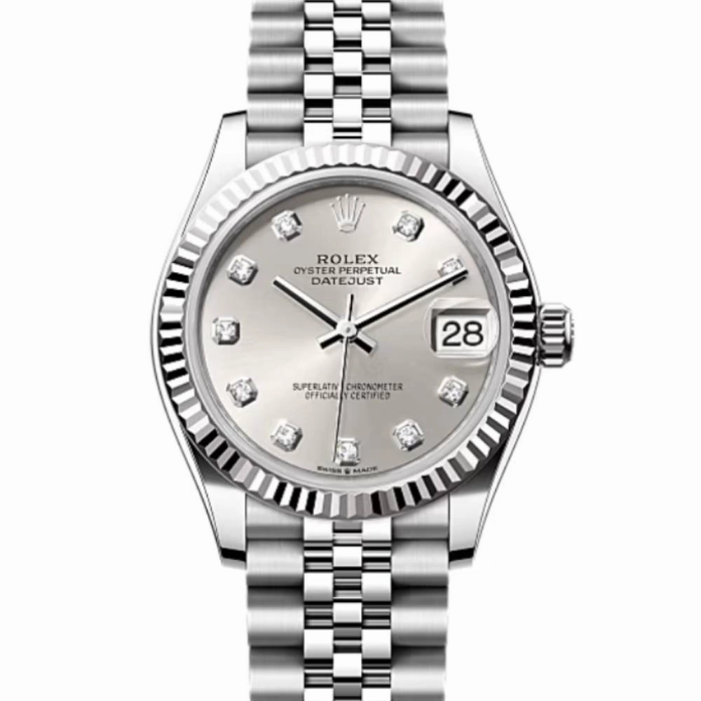 Rolex Datejust 31mm - Ref: 278274-0030 - Silver Diamond Dial, Stainless Steel Jubilee Bracelet Women's Watch