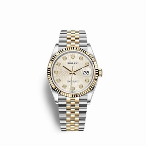 Rolex Datejust 36mm - Ref: 126233-0027 - Silver Jubilee Diamond Dial, Two Tone Stainless Steel & 18K Yellow Gold Jubilee Bracelet Watch
