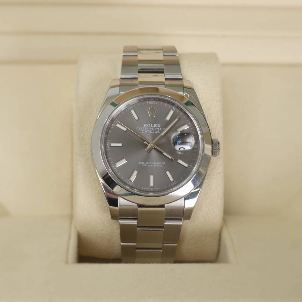 Rolex Datejust 41mm - Ref: 126300-0007 - Rhodium Grey Dial, Stainless Steel Oyster Bracelet Men's Watch