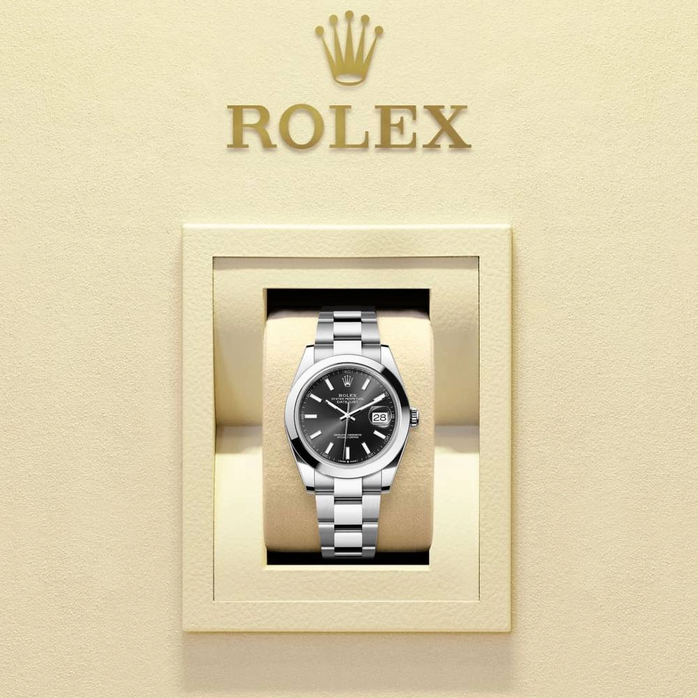 Rolex Datejust 41mm - Ref: 126300-0011 - Black Dial, Stainless Steel Oyster Bracelet Men's Watch