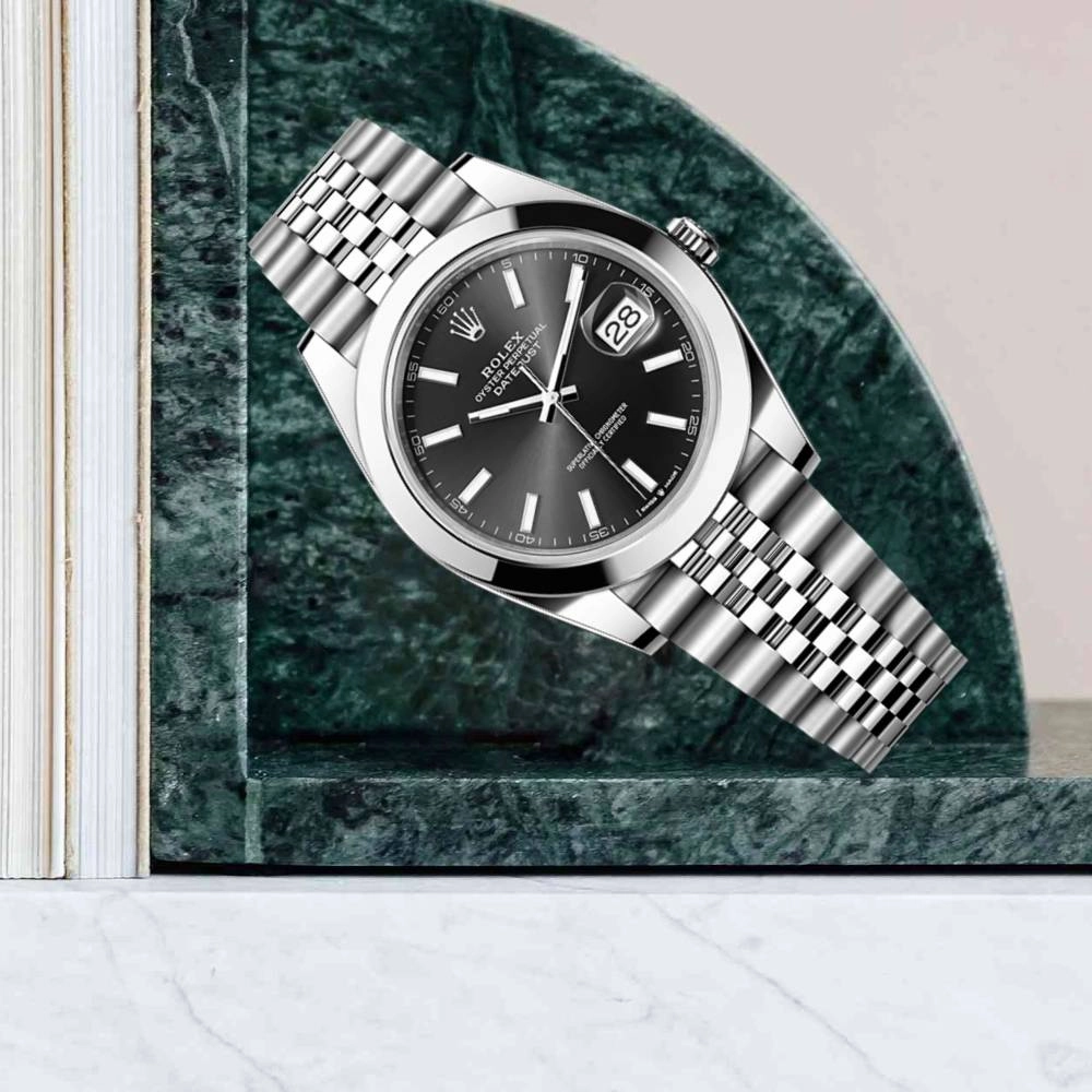 Rolex Datejust 41mm - Ref: 126300-0012 - Black Dial, Stainless Steel Jubilee Bracelet Men's Watch