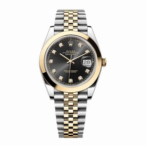 Rolex Datejust 41mm - Ref: 126303-0006 - Black Diamond Dial, Two Tone Stainless Steel & 18K Yellow Gold Jubilee Bracelet Men's Watch