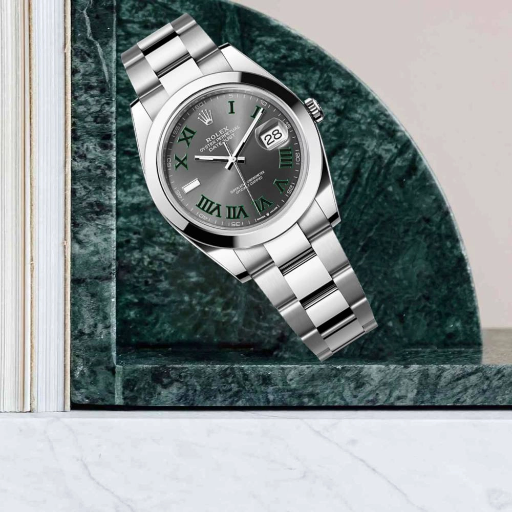Rolex Datejust Wimbledon  41mm - Ref: 126300-0013 - Slate Grey Dial, Stainless Steel Oyster Bracelet Men's Watch