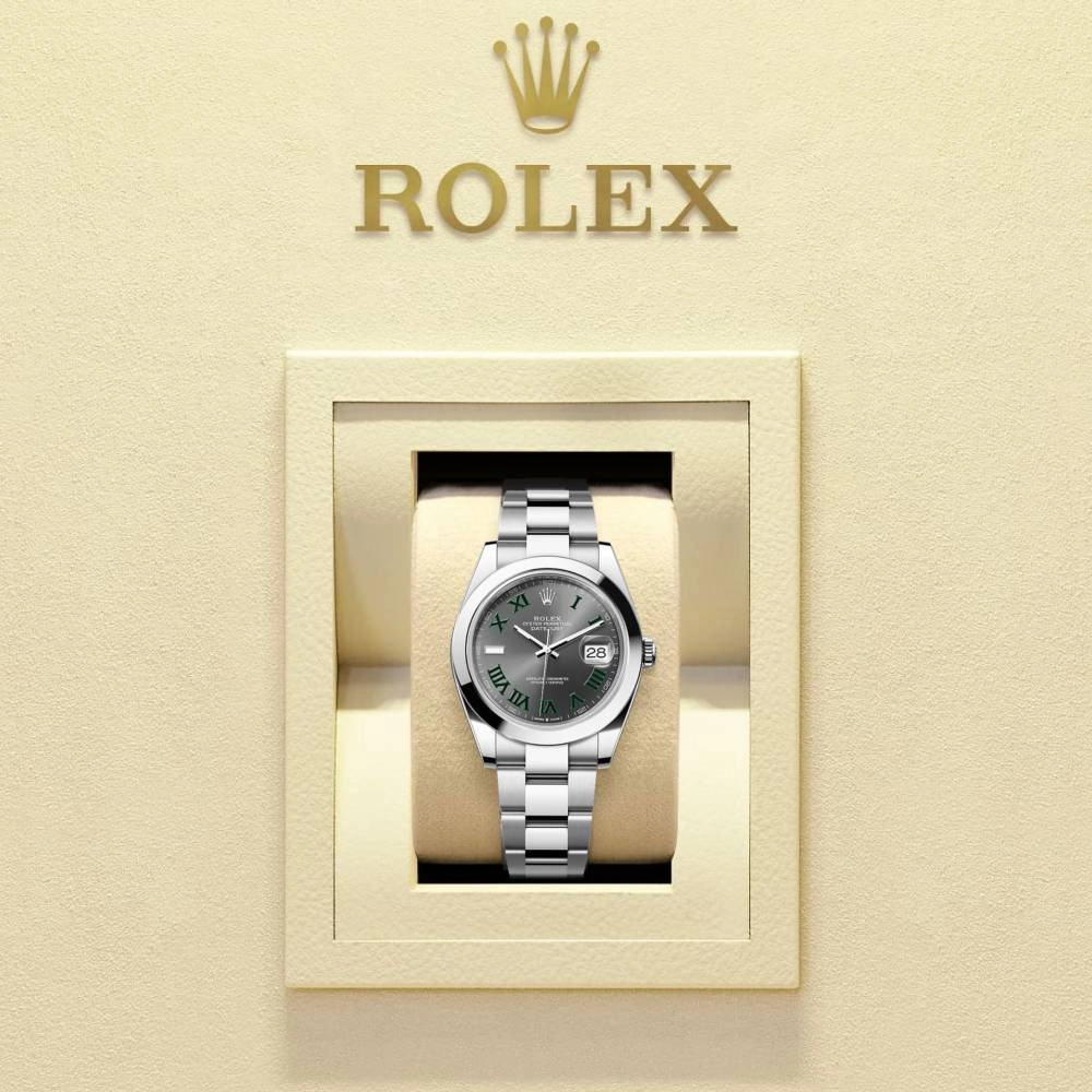 Rolex Datejust Wimbledon  41mm - Ref: 126300-0013 - Slate Grey Dial, Stainless Steel Oyster Bracelet Men's Watch