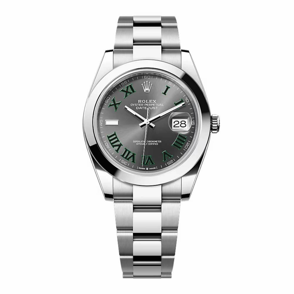 Rolex Datejust Wimbledon  41mm - Ref: 126300-0013 - Slate Grey Dial, Stainless Steel Oyster Bracelet Men's Watch