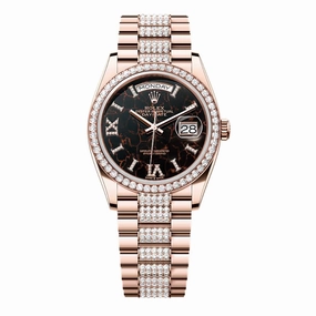 Rolex Day Date 36mm - Ref: 128345rbr-0045 - Eisenkiesel Diamond Dial & Diamond Bezel, 18K Rose Gold & Diamonds President Bracelet Watch
