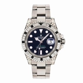 Rolex GMT-Master II 40mm - Ref: 116759SANR - Black Dial, Diamond & Sapphire Bezel, Diamond Case, 18K White Gold Oyster Bracelet Men's Watch