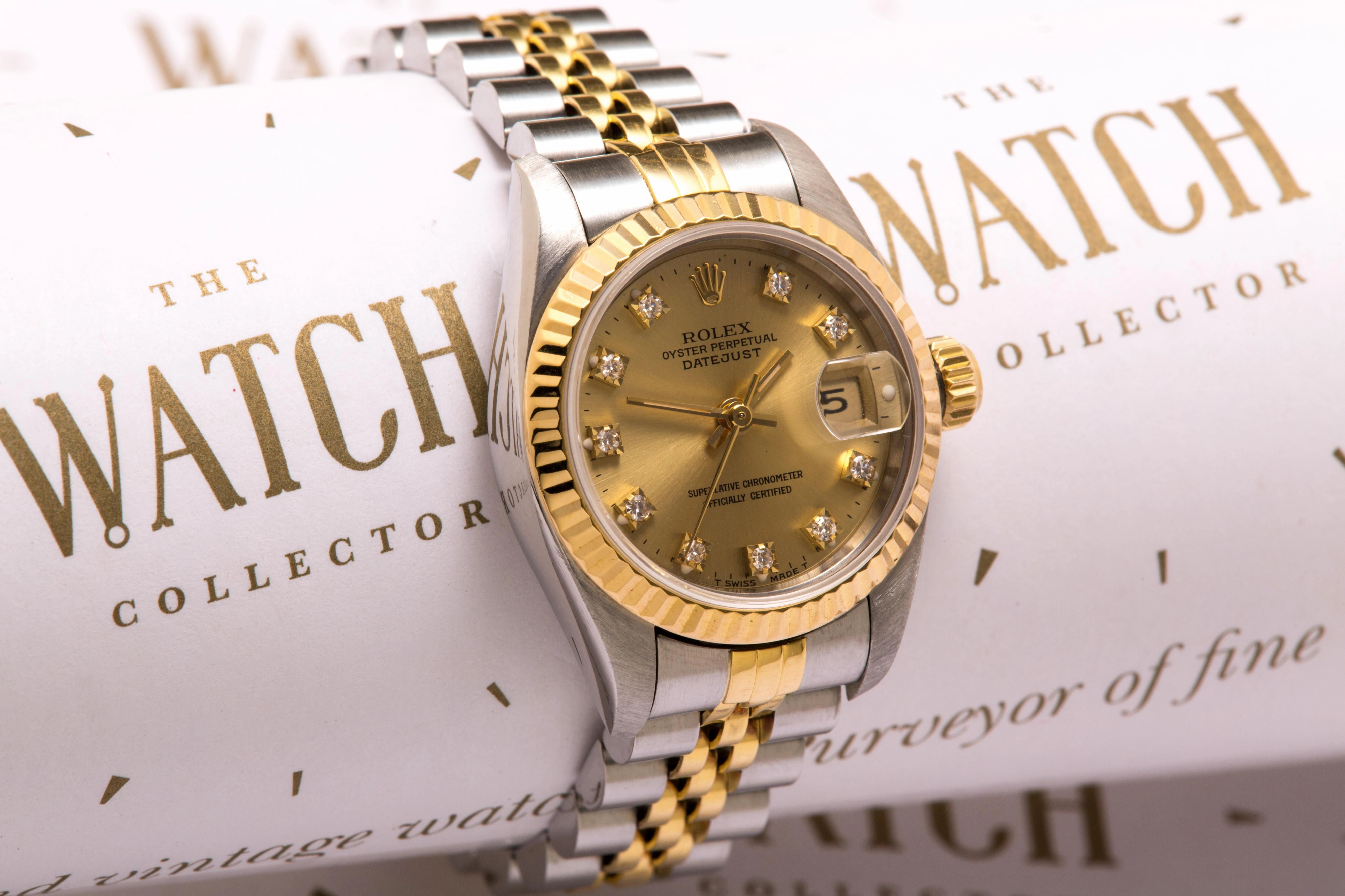 Rolex Ladies Date just 18 ct gold and steel - SOLD