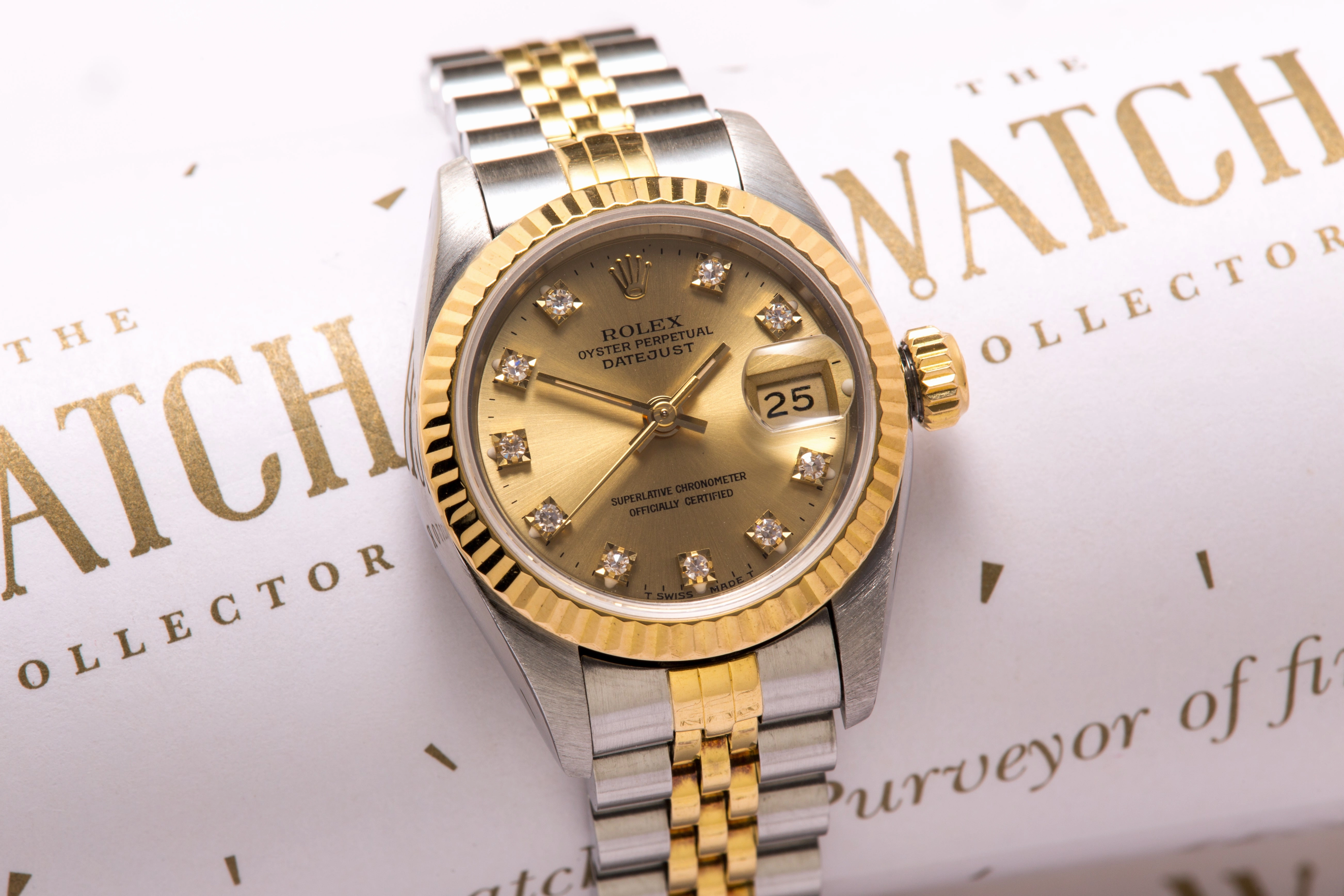 Rolex Ladies Date just 18 ct gold and steel - SOLD