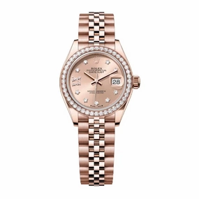 Rolex Lady Datejust 28mm - Ref: 279135rbr-0030 - Rose Dial, 18K Rose Gold Jubilee Bracelet Women's Watch