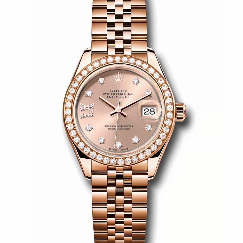 Rolex Lady Datejust 28mm - Ref: 279135rbr rs9dix8dj 1 - Rose Dial, 18K Rose Gold Jubilee Bracelet Women's Watch
