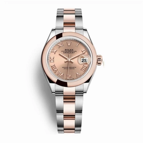 Rolex Lady-Datejust 28mm - Ref: 279161-0026 - Rose Roman Dial, Two Tone Stainless Steel & 18K Rose Gold Oyster Bracelet Women's Watch