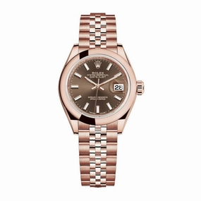 Rolex Lady Datejust 28mm - Ref: 279165-0008 - Chocolate Dial, 18K Rose Gold Jubilee Bracelet Women's Watch