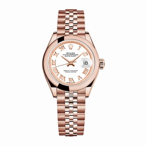 Rolex Lady Datejust 28mm - Ref: 279165-0022 - White Dial, 18K Rose Gold Jubilee Bracelet Women's Watch