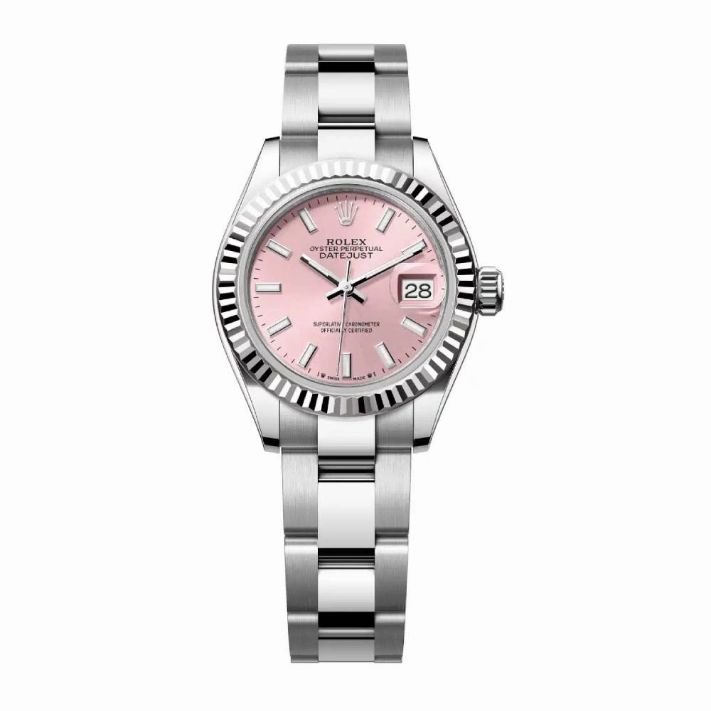 Rolex Lady-Datejust 28mm - Ref: 279174-0002 - Pink Stick Dial, Stainless Steel Oyster Bracelet Women's Watch