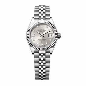 Rolex Lady-Datejust 28mm - Ref: 279174-0021 - Silver Diamond Dial, Stainless Steel Jubilee Bracelet Women's Watch