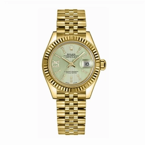 Rolex Lady-Datejust 28mm - Ref: 279178-0008 - Linden Green Diamond Dial, 18K Yellow Gold Jubilee Bracelet Women's Watch