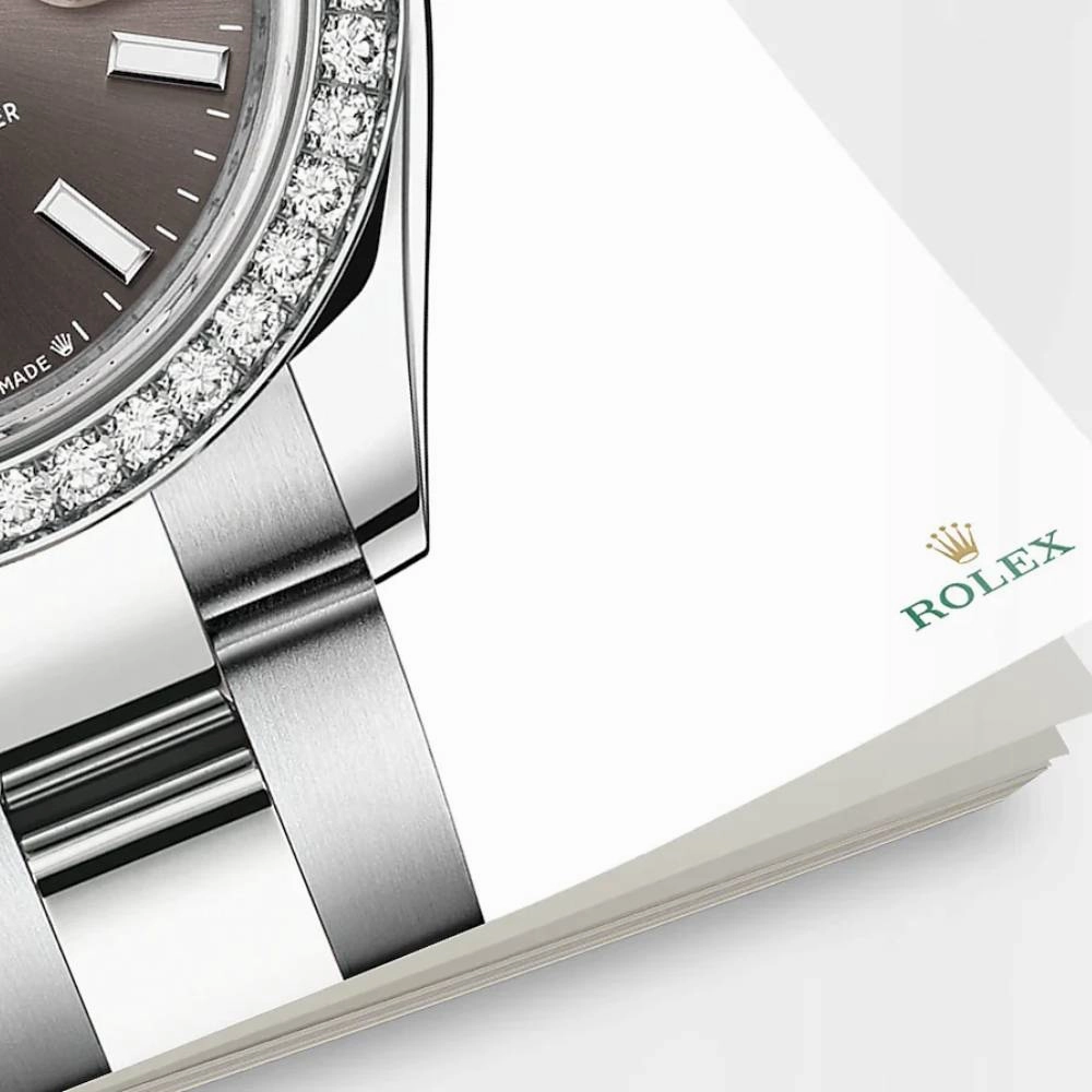 Rolex Lady-Datejust 28mm - Ref: 279384rbr-0014 - Dark Grey Stick Dial & Diamond Bezel, Stainless Steel Oyster Bracelet Women's Watch