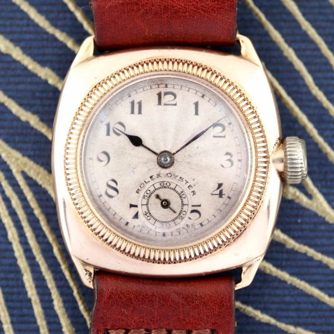 Rolex Oyster Cushion Case, 9k Gold, 1927