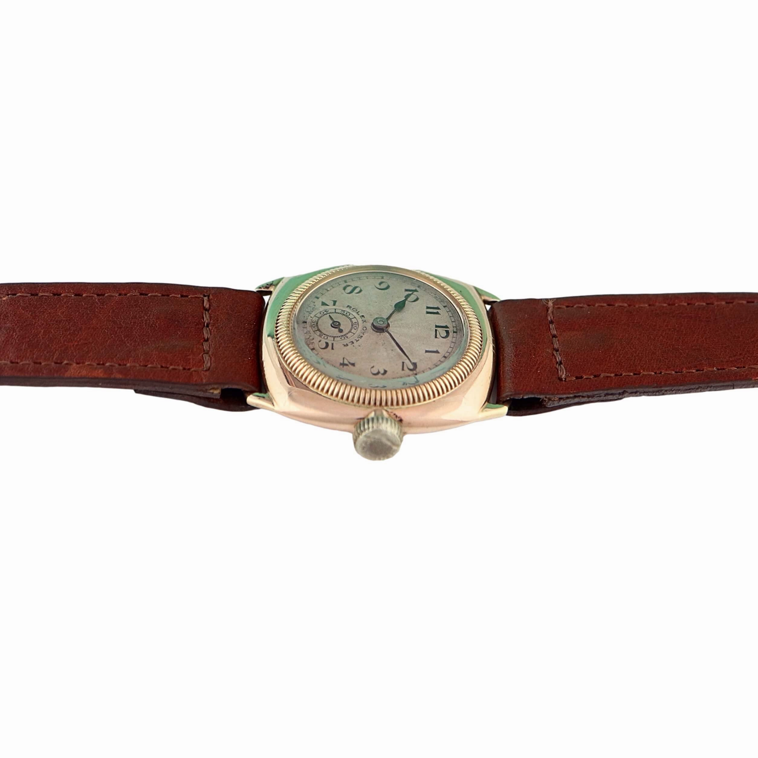 Rolex Oyster Cushion Case, 9k Gold, 1927