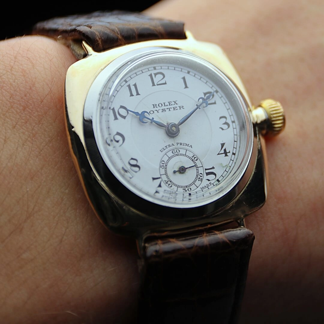 Rolex Oyster Cushion Case, Ultra Prima, 9k Gold, 1930