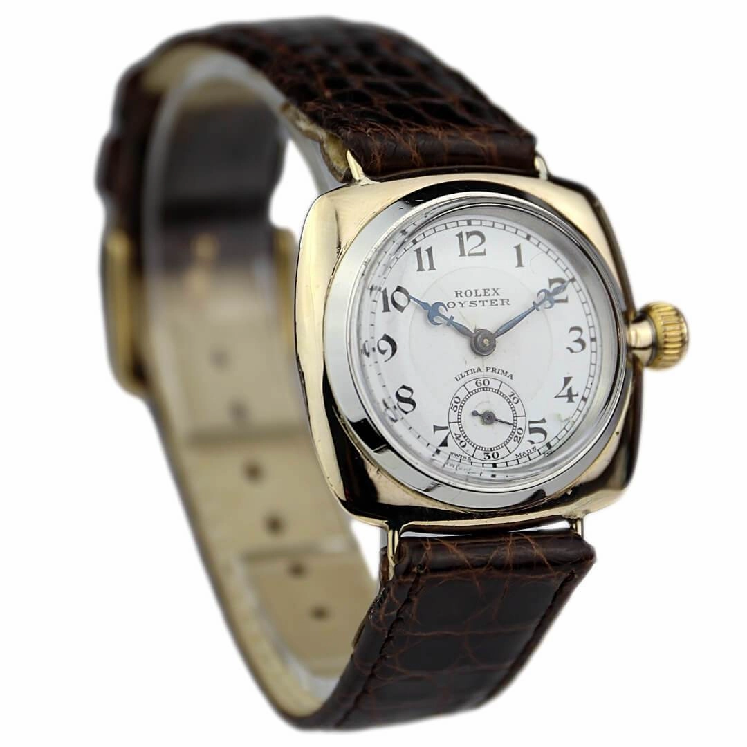 Rolex Oyster Cushion Case, Ultra Prima, 9k Gold, 1930