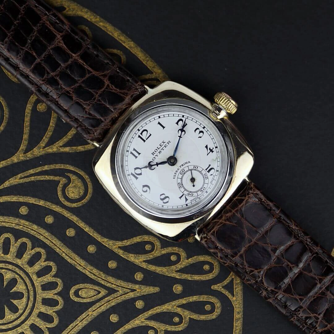 Rolex Oyster Cushion Case, Ultra Prima, 9k Gold, 1930